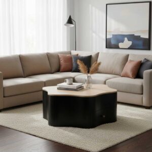 Boho Wooden Star Low Coffee Table