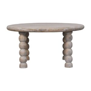Solid Mango Wood Spindle Salted Oak Coffee Table
