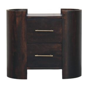 Solid Mango Wood Valencia Two-Drawer Bedside Table