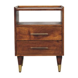 Solid Mango Wood Valenza Open Frame Bedside