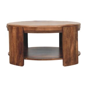 Solid Mango Wood Savoy Leather Coffee Table