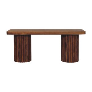 Solid Mango Wood Astoria Fluted Bench
