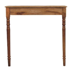 Solid Mango Wood Oak Finish Regency Wall-Mounted Radiator Console