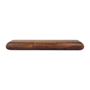 Solid Mango Wood Chestnut Finished 3 Drawer Solis Linear Console