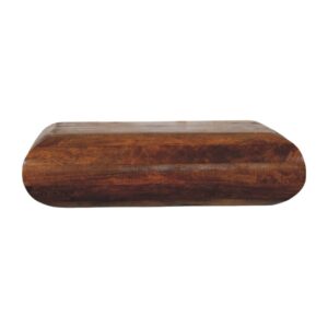 Solid Mango Wood Chestnut Finished Solis Floating Bedside Unit/Shelf