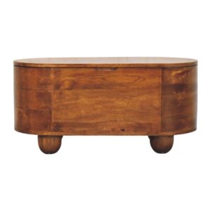 Solid Mango Wood Loren Chestnut Finished Storage Box