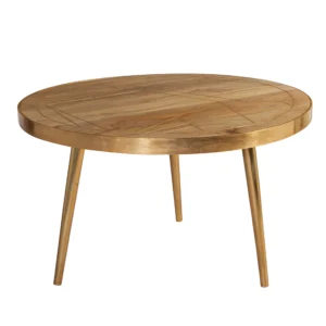 Light Gold Round Coffee Table