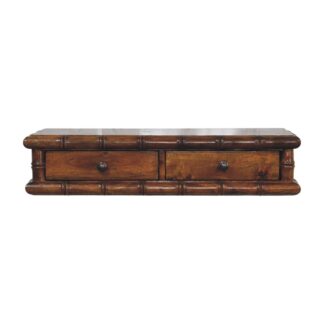 Bamboo Two Drawer Console Table