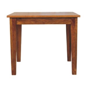 Solid Mango Wood Golden Teak Finished 90cm Solid Wood Dining Table