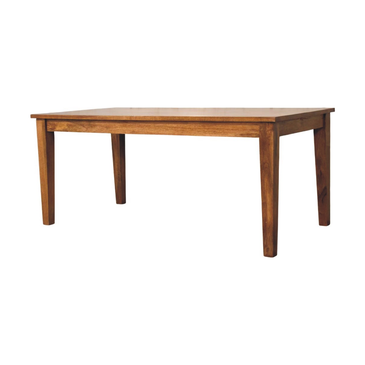 Solid Mango Wood Classic Amber Oak Finished Dining Table - Image 2